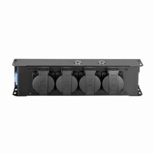 PRO PORT 4 P Power Strip 4 x Schukosockets IP54 | PowerIn BLU & PowerOut GREY