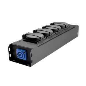 PRO PORT 4 P Power Strip 4 x Schukosockets IP54 | PowerIn BLU & PowerOut GREY